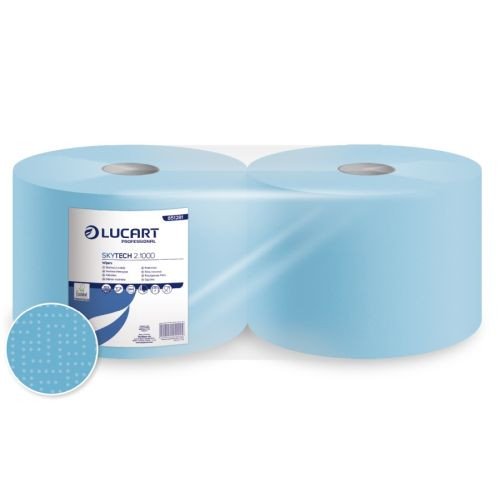 Lucart Putztuchrolle SkyTech  2-lagig blau 1000 Blatt/Rolle