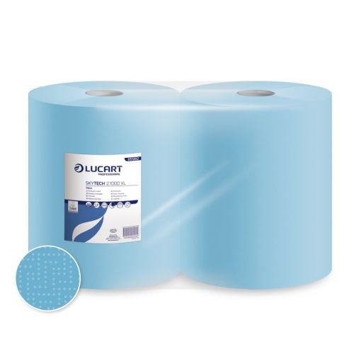 Lucart Putztuchrolle SkyTech 2-lagig blau 1000 Blatt/Rolle