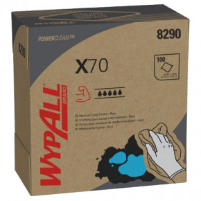 Kimberly-Clark 8290 Wypall X70 Powerclean Zupfbox - blaue Reinigungstücher